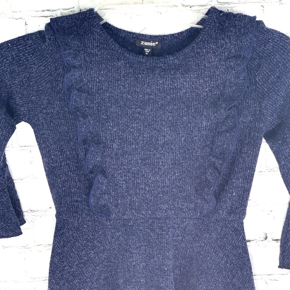 new-zunie 3/4 Length BellSleeve Sweater Knit Dress - Picture 2 of 16
